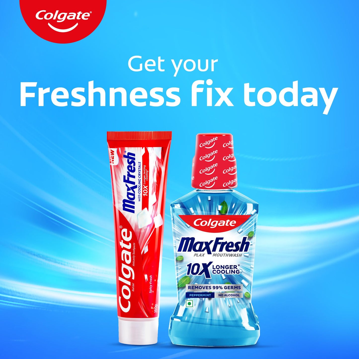Colgate MaxFresh Red Gel Toothpaste 2x150g Combo Pack – Spicy Fresh