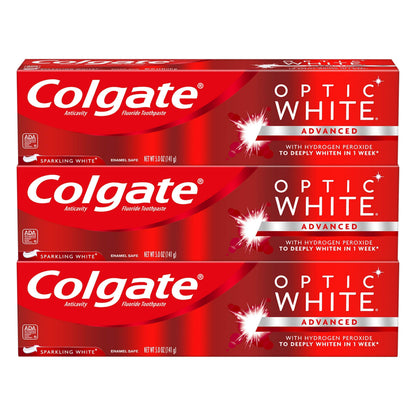 Colgate Optic White Whitening Toothpaste Sparkling Mint – 5 oz, 2 Pack