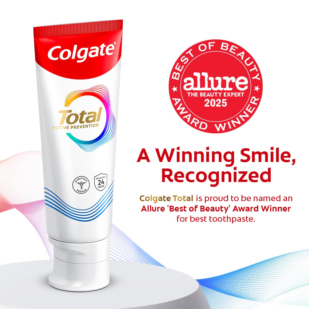 Colgate Total Whitening Toothpaste 24 Pack – Fresh Breath, Whiter Teeth, Sensitivity Relief