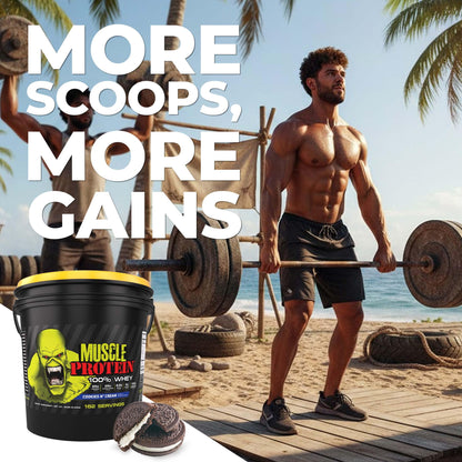 COLOSSAL LABS Muscle Whey Protein Powder – Cookies & Cream, 25,000mg Amino Acids/Serving, Cold-Filtered, 12 lb