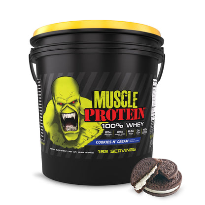 COLOSSAL LABS Muscle Whey Protein Powder – Cookies & Cream, 25,000mg Amino Acids/Serving, Cold-Filtered, 12 lb