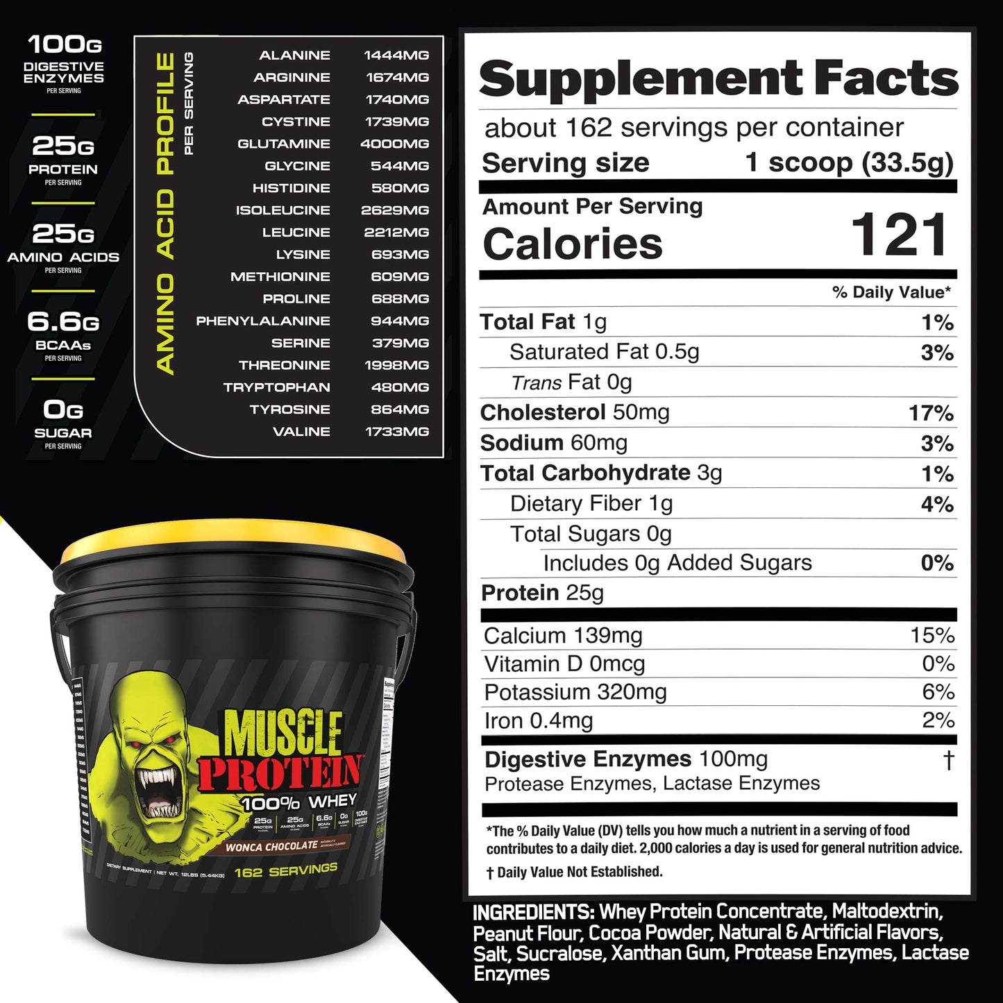 COLOSSAL LABS Muscle Whey Protein Powder – Cookies & Cream, 25,000mg Amino Acids/Serving, Cold-Filtered, 12 lb