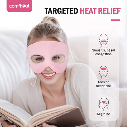 Comfheat Sinus Relief Mask — 3-Setting Face Heating Pad for Sinus Pressure & Congestion