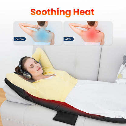 COMFIER Full Body Massage Mat with Heat — 10 Motors, 4 Heating Zones, Foldable