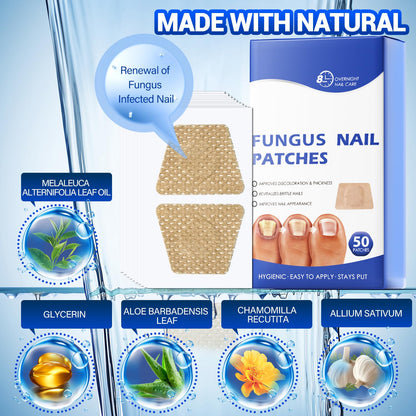 Comfort Toenail Fungus Patches - Extra Strength Hydrogel Overnight Nail Repair (50 Pcs)
