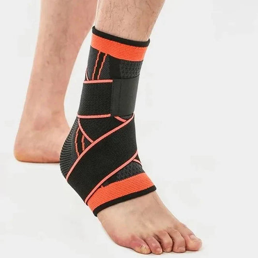 Compression Ankle Support Brace - Adjustable Ankle Straps for Gym & Sports Protection
