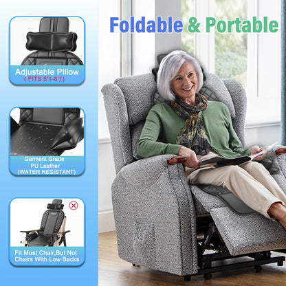 comrelax Back Massager with Heat & Traction — Full Back Massage Pad for Office & Home