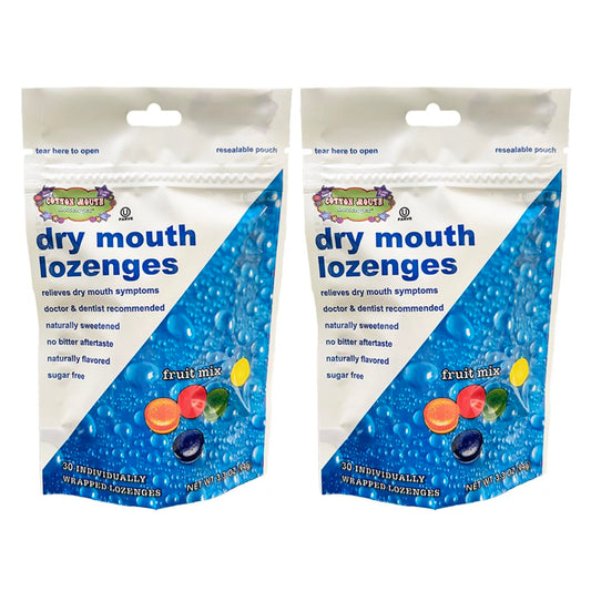 أقراص استحلاب Cotton Mouth - خليط فواكه لتخفيف جفاف الفم (كيسان 3.3 أوقية) - خالٍ من السكر والجلوتين
