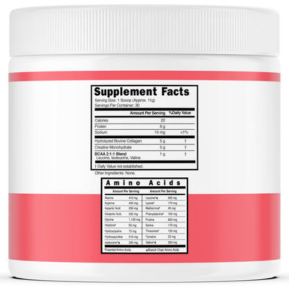 Creatine for Women | Creatine Monohydrate Powder with Collagen & BCAA – 30 Servings | Non-GMO, Gluten Free, USA Made