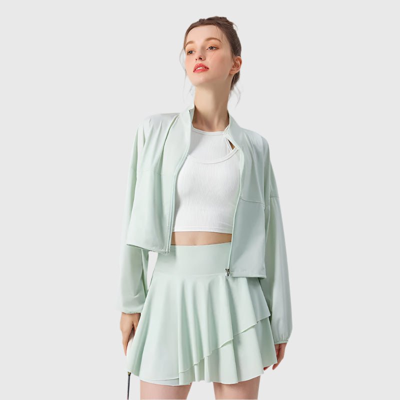 Stand Collar UPF50+ Crop Sport Jacket