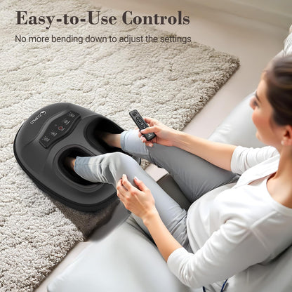 CuPiLo FSA/HSA Foot Massager with Heat & Remote – Shiatsu, 5 Compression Levels