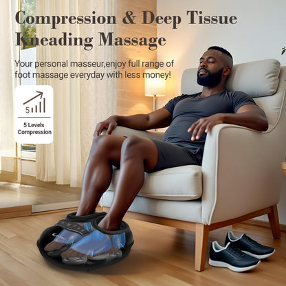 CuPiLo FSA/HSA Foot Massager with Heat & Remote – Shiatsu, 5 Compression Levels