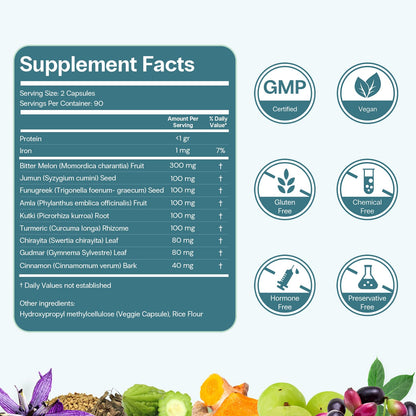 CuraLife Curalin Blood Sugar Complex – 9-Herb Metabolic Support | 3-Bottle Pack