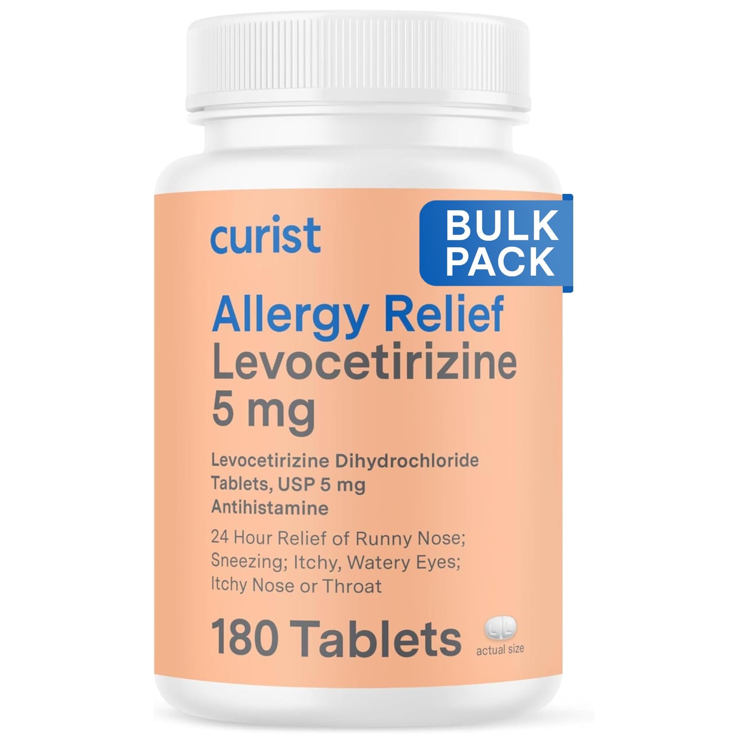 Curist Levocetirizine 5 mg (180 Tablets) – 24 Hour Allergy Relief