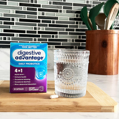 Daily Probiotic Capsule – Digestive Advantage (30 Capsules) | BC-30 2B CFUs, Gut Health