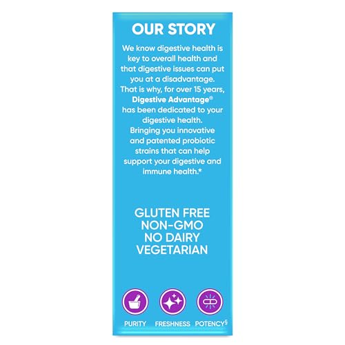 Daily Probiotic Capsule – Digestive Advantage (30 Capsules) | BC-30 2B CFUs, Gut Health