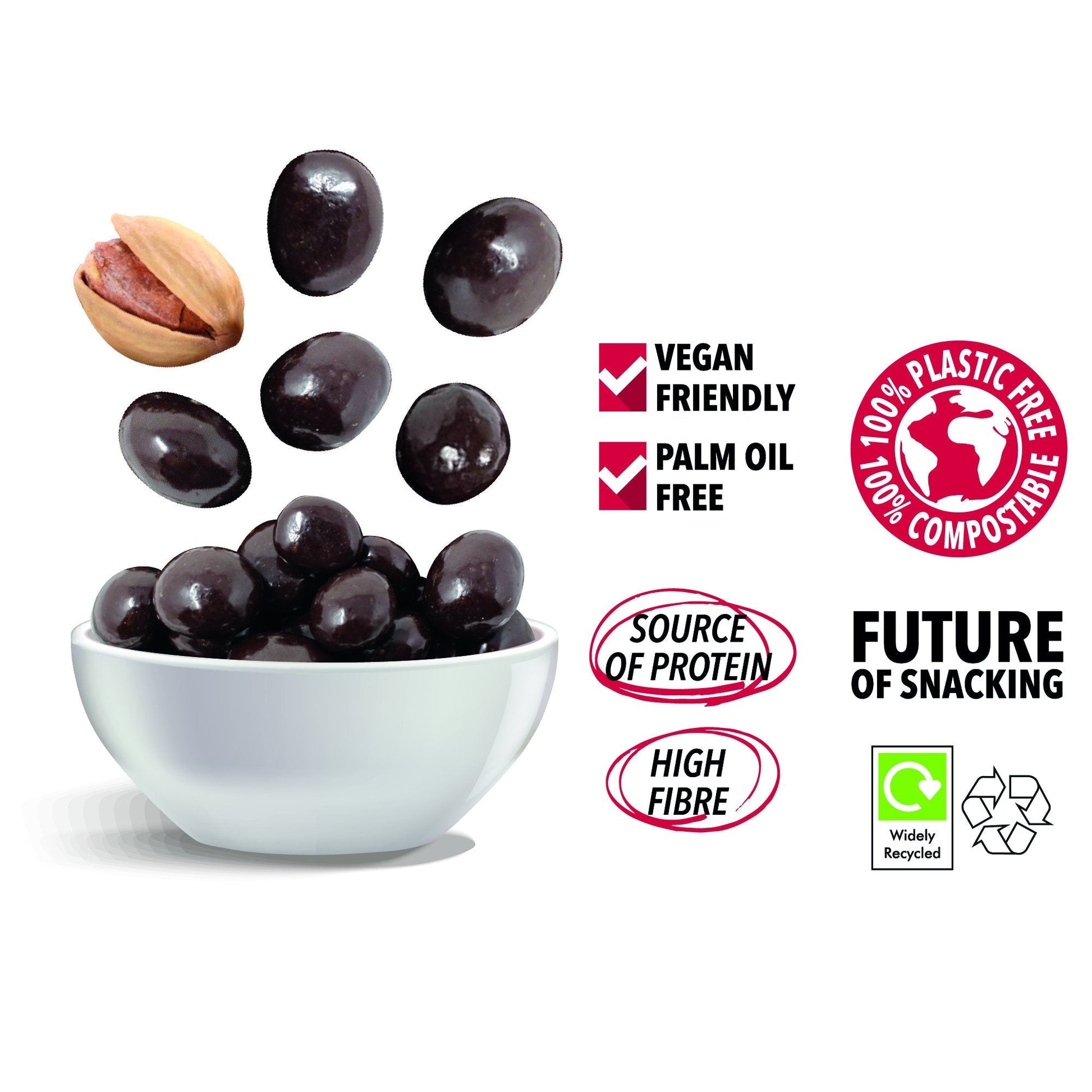 Dark Chocolate Coated Pistachios (Pack of 10 x 55g) - HealVia LimitedHealVia LimitedDark Chocolate Coated Pistachios (Pack of 10 x 55g)