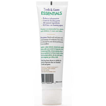 Dental Herb Company Essentials Toothpaste - Fluoride-Free, SLS-Free, All-Natural Gum Care (4 oz)