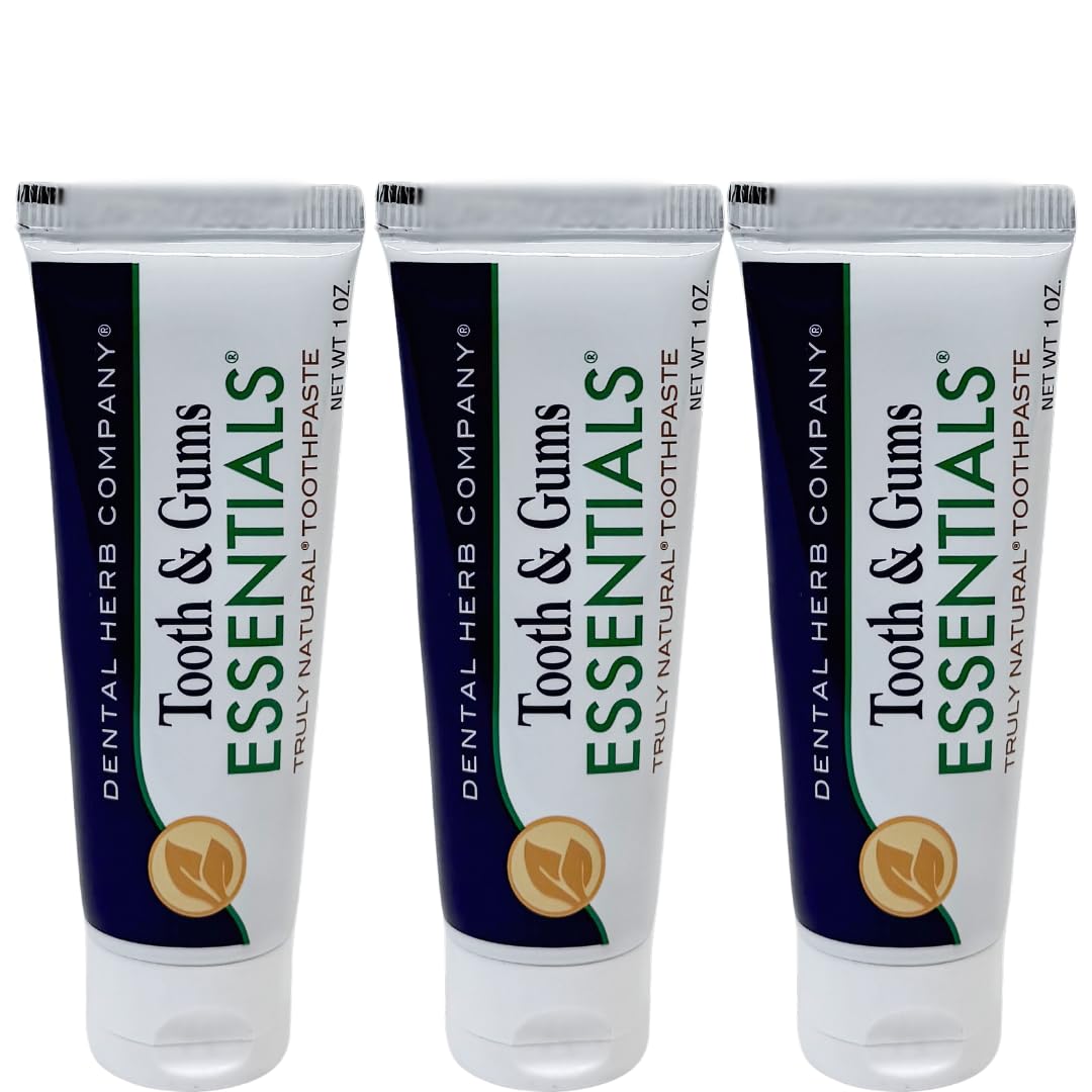 Dental Herb Company Travel Toothpaste 1oz (3 Pack) – Fluoride-Free & SLS-Free
