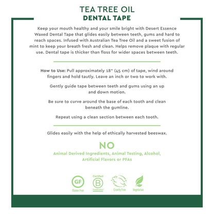 Desert Essence Tea Tree Oil Dental Tape – 6-Pack, 30 Yards