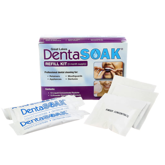 مجموعة إعادة تعبئة DentaSOAK – بنكهة النعناع، تكفي لـ 3 أشهر | غير سامة وخالية من البيرسلفات
