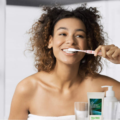 Desert Essence Tea Tree Oil & Fennel Toothpaste - Fluoride Free, Vegan | 6.25 oz
