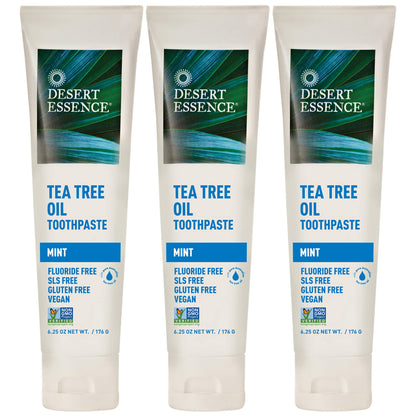 Desert Essence Tea Tree Toothpaste - Mint | 18.75 oz Pack of 3