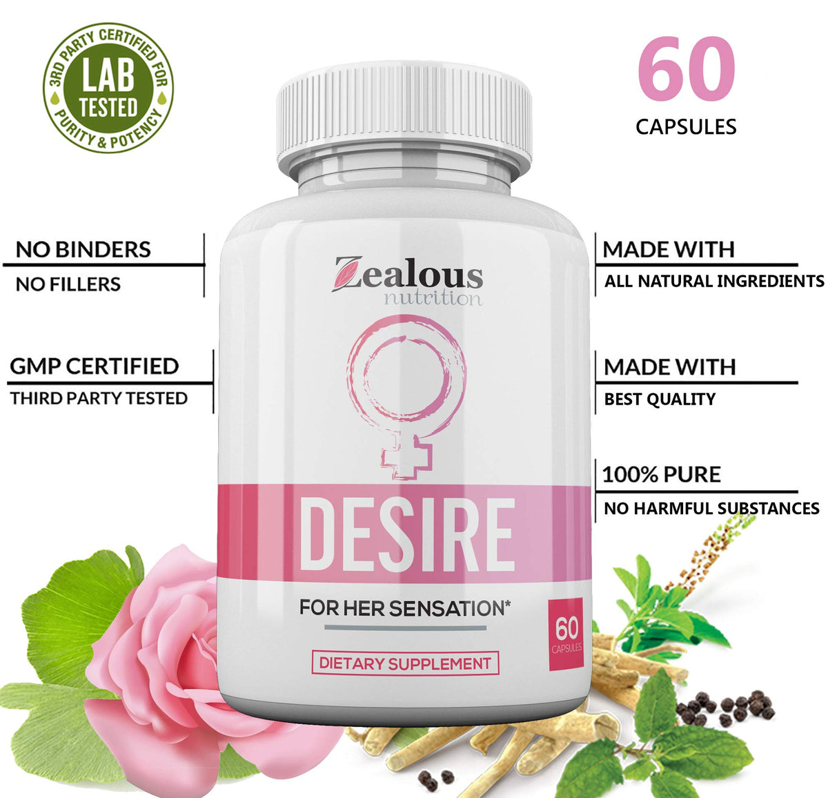 Desire Female Libido Booster – #1 Rated Women’s Libido Pills (1 Pack)
