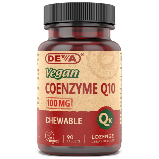 DEVA Vegan CoQ10 100 ملغ - 90 قرصاً قابلاً للمضغ (عبوة من 1)