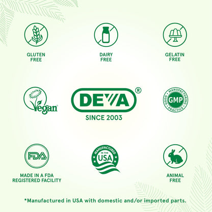 DEVA Vegan Flaxseed Oil - 90 Vcaps | Organic Cold-Pressed Omega-3