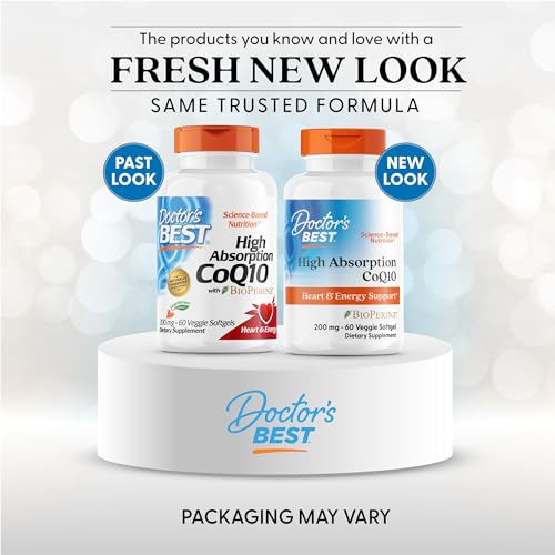 Doctor's Best High Absorption CoQ10 - Heart & Energy Support | 60 Veggie Softgels