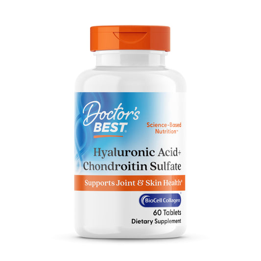 Doctor's Best Hyaluronic Acid with Chondroitin Sulfate featuring BioCell Collagen - Joint Support