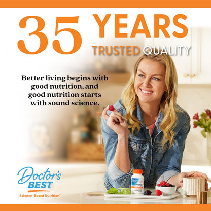 Doctor's Best Fully Active B12 1500 mcg | Methylcobalamin, Non-GMO, Vegan