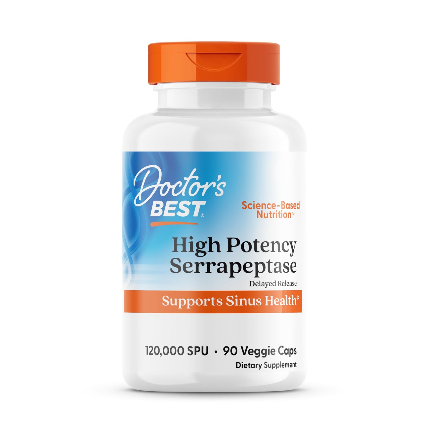 Doctor’s Best High Potency Serrapeptase 120,000 SPU – Supports Sinus Health | Vegan, Non-GMO