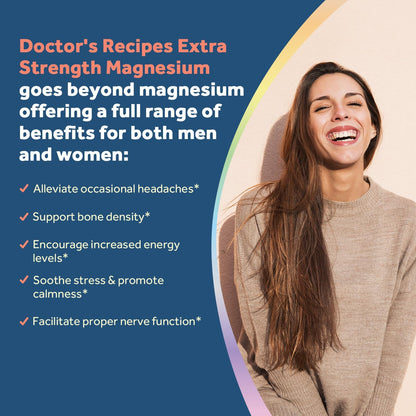 Doctor's Recipes Magnesium Glycinate – Chelated, High-Absorption (90 Tablets)