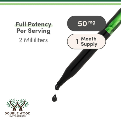 Chlorophyll Liquid Drops Peppermint 2oz by Double Wood – Digestion, Gut Health, Energy & Detox | Vegan Safe
