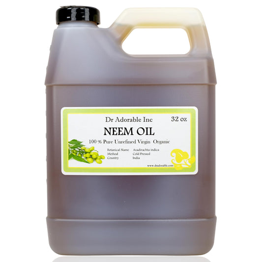 Dr Adorable - 32 oz Neem Oil | 100% Pure, Cold-Pressed, Unrefined, Organic