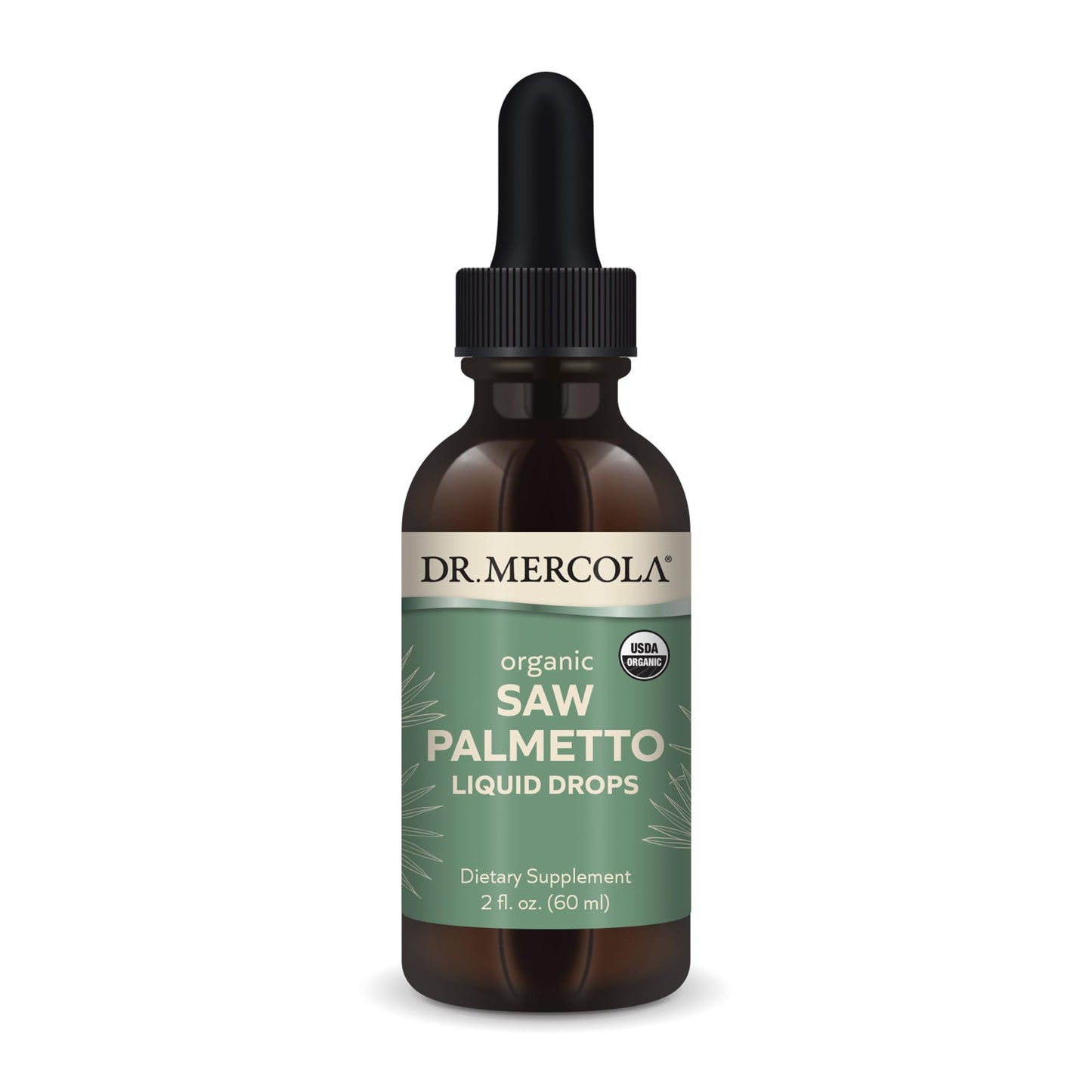 Dr. Mercola Saw Palmetto Liquid Drops – Organic, Non-GMO (2 fl oz, 60 mL)
