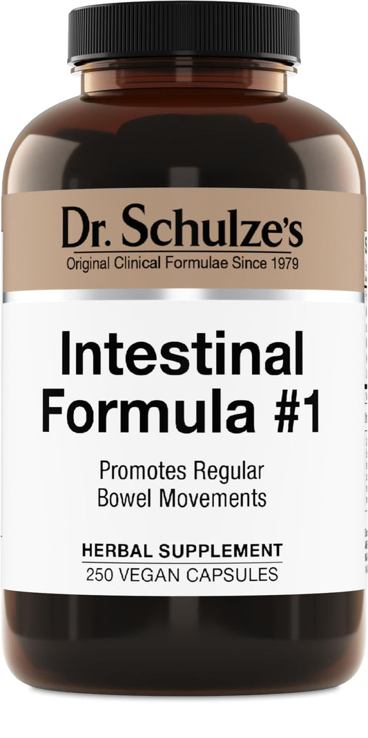 Dr. Schulze's Intestinal Formula #1 — Plant-Based Bowel Movement Support (250 Count)