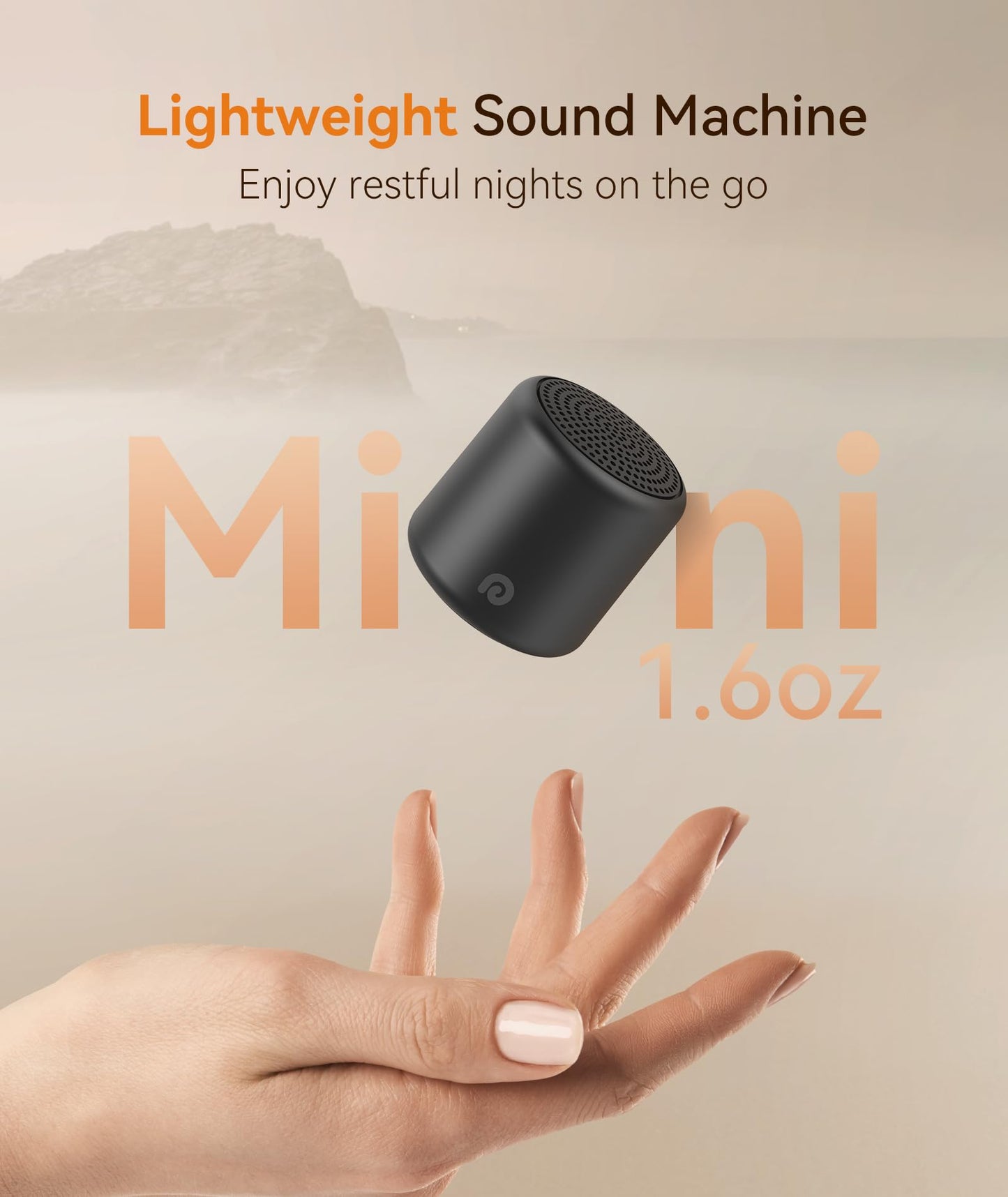 Dreamegg Travel Sound Machine — Ultra-Portable Sleep Aid with 16 Nature Sounds