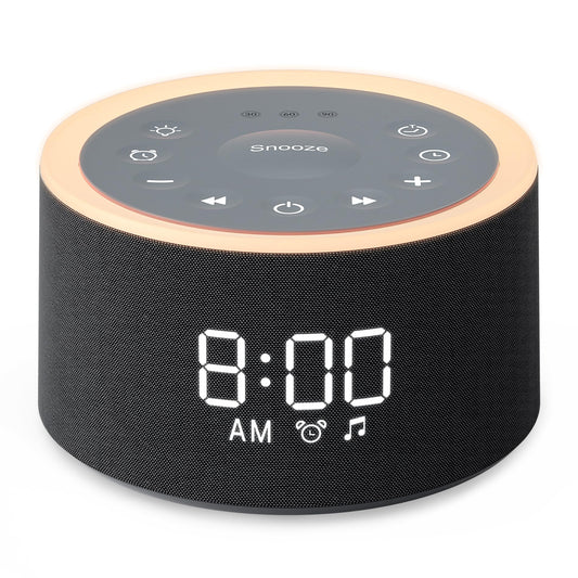 Dreamegg D1+ Sound Machine & Alarm Clock – 29 Soothing Sounds, Dimmable Night Light, Gentle Wake