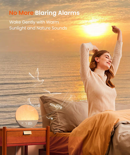 Dreamegg Sunrise 1 – Sunrise Alarm Clock, 29 Sounds, Dimmable Night Light, Customizable Sleep Routines | Blue