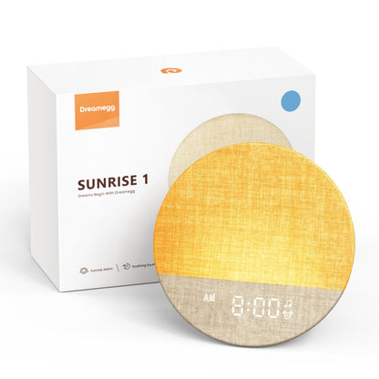 Dreamegg Sunrise 1 – Sunrise Alarm Clock, 29 Sounds, Dimmable Night Light, Customizable Sleep Routines | Blue