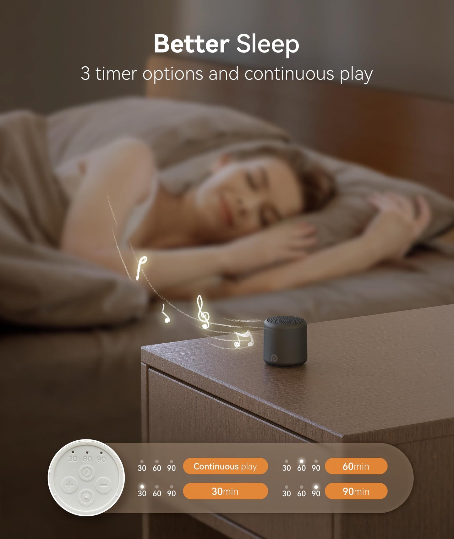 Dreamegg Travel Sound Machine — Ultra-Portable Sleep Aid with 16 Nature Sounds
