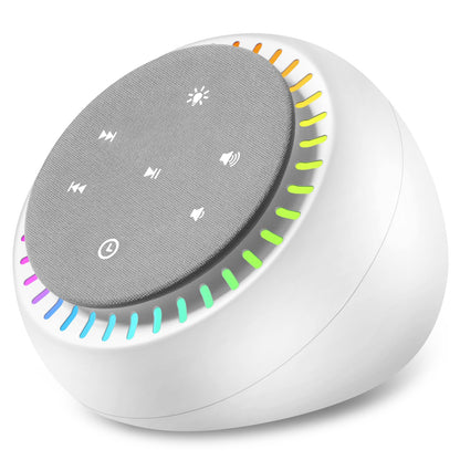 DreamSky Sound Machine for Sleep – 26 Sounds, RGB Night Light, 30 Volume Levels, USB-C Powered