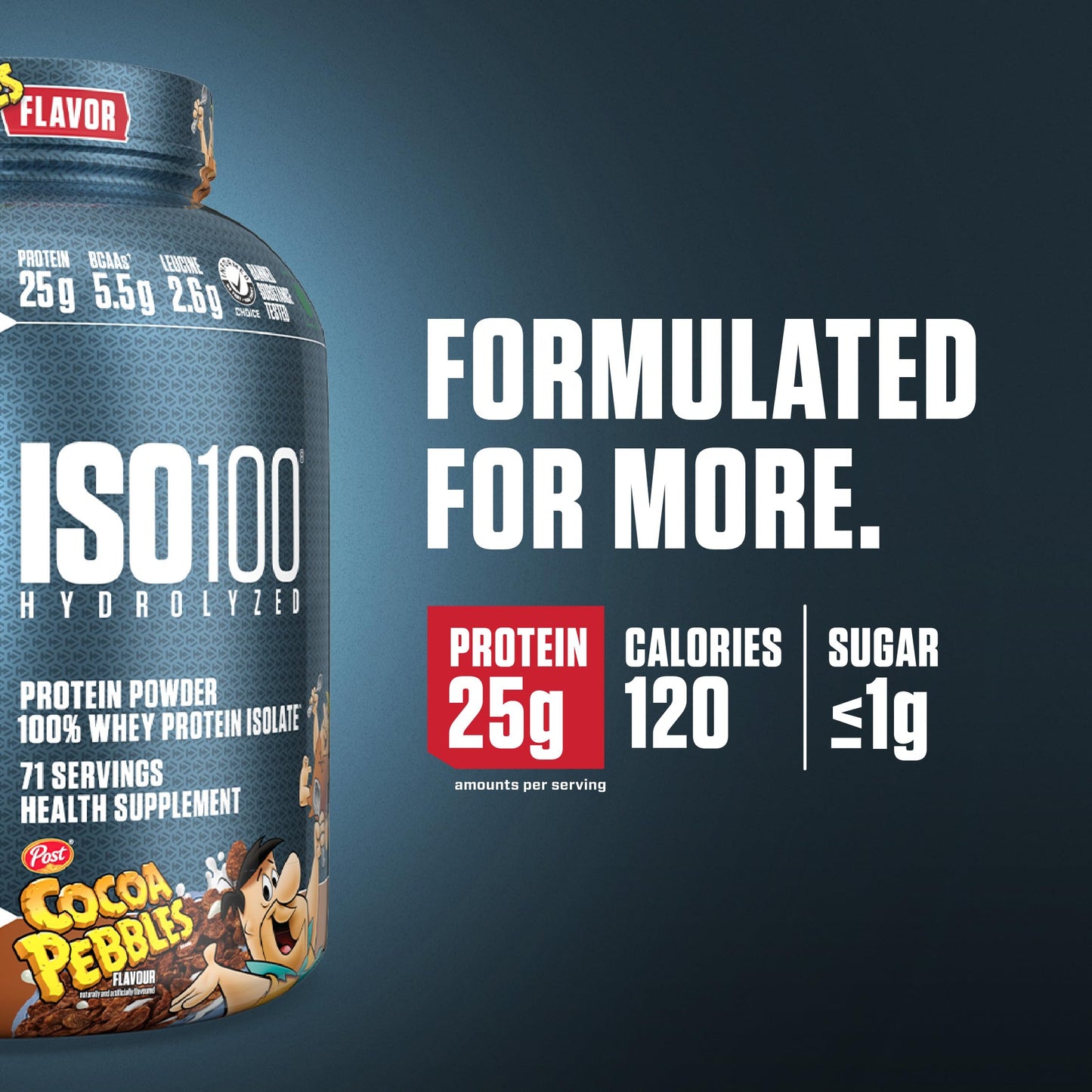 Dymatize ISO100 Pebbles Whey Protein Isolate – Cocoa & Fruity Pebbles, 25g Protein