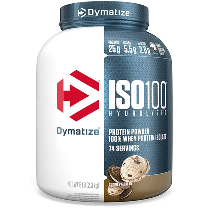 Dymatize ISO100 Whey Protein Isolate – Cookies & Cream, 25g Protein, Under 120 Calories