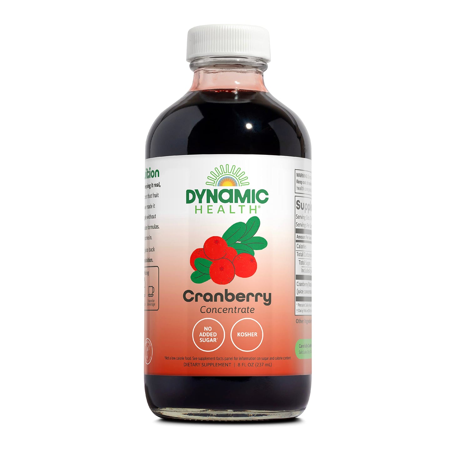 Dynamic Health Cranberry Juice Concentrate — Unsweetened, No Added Sugar, 8 Fl oz