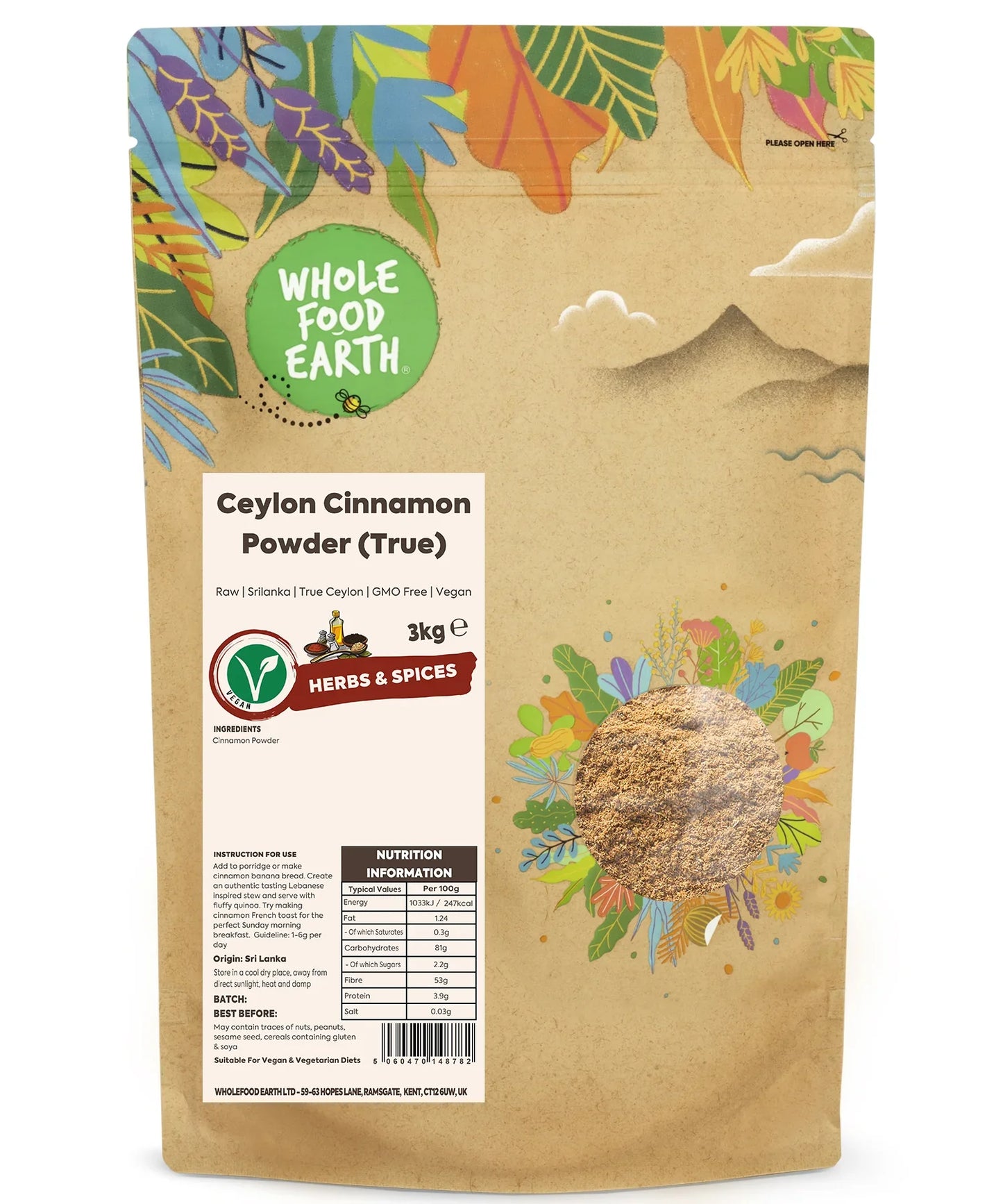 Ceylon Cinnamon Powder (True)