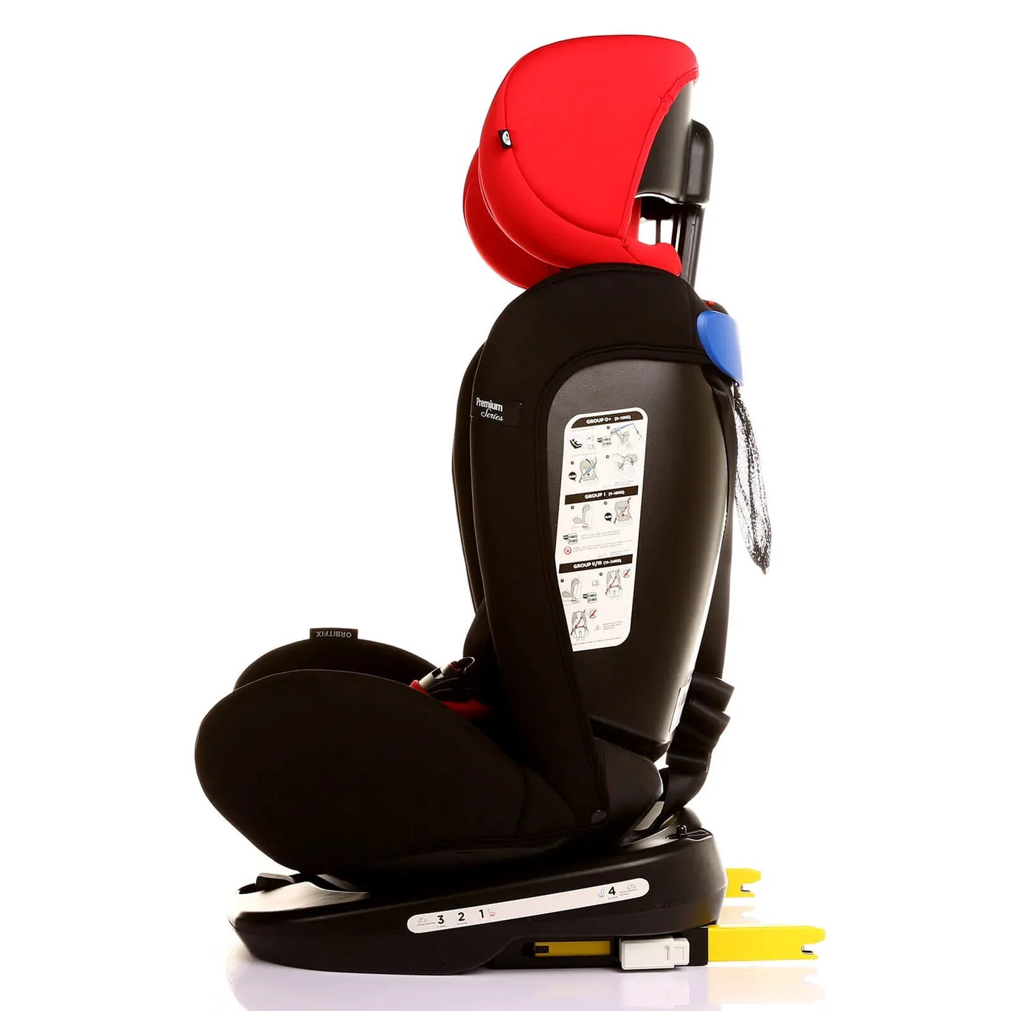 baby plus Orbitfix Group 0/1 Baby Car Seat - Black Red